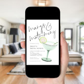 Modernes Margs- und Matrimonic-Cocktail-Brautparty Einladung