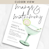 Modernes Margs- und Matrimonic-Cocktail-Brautparty Einladung