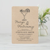 Modernes Margs- und Matrimony-Brautparty Einladung (Stehend Vorderseite)