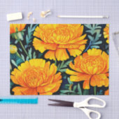 Modernes Marigold Watercolor-Muster Seidenpapier (Handwerk)