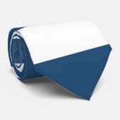 Modernes Marine-Blau-weißes Streifen-Muster Krawatte (Gerollt)