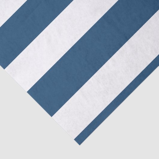 Modernes Marine-Blau-weißes Streifen-Muster Seidenpapier (Ausschnitt)