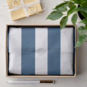 Modernes Marine-Blau-weißes Streifen-Muster Seidenpapier (Geschenk)