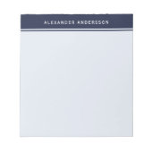 Modernes Marineblau der Männer Notizblock (Vorderseite)