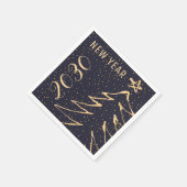 Modernes Marinegoli New Years Party Serviette (Ecke)