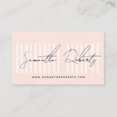 Modernes, markenfarbenes, elegantes Rosa Visitenkarte (Vorderseite)