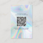 Modernes Markenlogo und holografischer QR-Code Visitenkarte (Vorderseite)