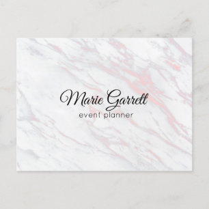 Modernes Marketing aus rosa und grauem Marmor Postkarte