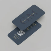 Modernes Marketing Beruflich Monogram Dark Blue Visitenkarte