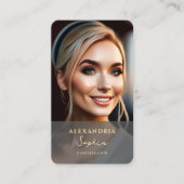 Modernes Marketing Berufliches Foto Schwarz Visitenkarte (Vorderseite)