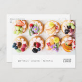 Modernes Marketing für Catering oder Bäckerei Postkarte (Vorne/Hinten)