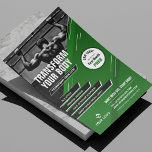 Modernes Marketing für die Fitness von grünen Logo Flyer<br><div class="desc">Mit diesem modernen Gym-Flyer mit Foto-Design fördern Sie Ihre Trainingskurse oder Fitness-Studios. Mit einem fett grünen und schwarzen Design mit Platz für ein Foto, Ihr Logo, Ihre Tagelinie oder Rubrik und Dienstleistungen sowie ein Abzeichen zur Werbeaktion, um einen besonderen Rabatt oder Angebot hinzuzufügen. Sie können alle Texte und Farben bearbeiten,...</div>