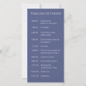 Modernes Marlin Blue and White Wedding Programm- (Rückseite)