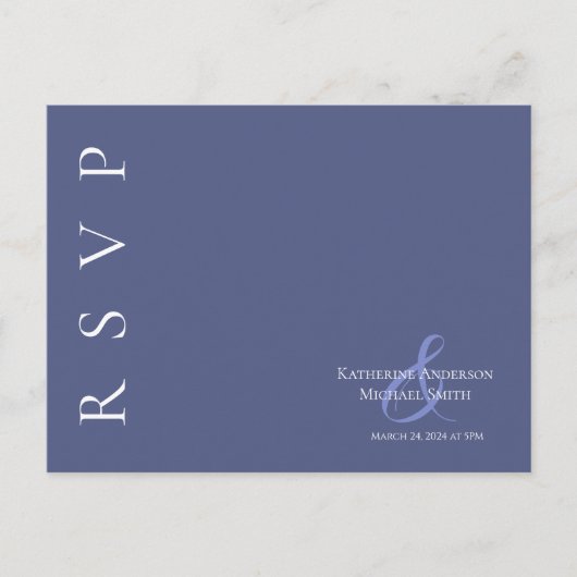 Modernes Marlin Blue und White-UAWG-Wedding- Postkarte (Vorderseite)