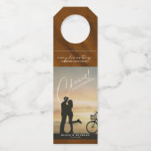 Modernes Marmor Cheers Foto Gold ID816 Flaschenanhänger (Vorderseite)