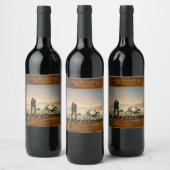 Modernes Marmor Cheers Foto Gold ID816 Weinetikett (Flaschen)