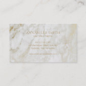 Modernes Marmorelegant Visitenkarte (Rückseite)