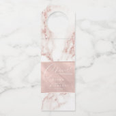 Modernes Marmorfeuer Rose Gold ID816 Flaschenanhänger (Vorderseite)