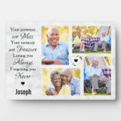 Modernes Marmorfoto Collage Memorial Keepake Fotoplatte (Vorderseite)