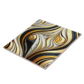 Modernes Marmorgold und silberne Keramik Fliese (Seite)