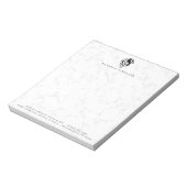 Modernes Marmorhair-Salon-Logo Notizblock (Rotiert)