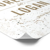 Modernes Marmorhochzeitungs-Begrüßungszeichen | Sc Poster (Ecke)