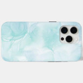 Modernes Marmorlicht Blau Case-Mate iPhone Hülle (Rückseite (Horizontal))