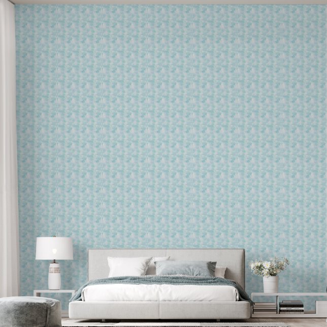 Modernes Marmorlicht Blau Tapete (Schlafzimmer)