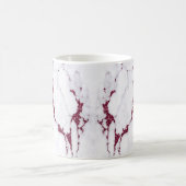 Modernes Marmormongram Burgundy ID816 Glitzer Kaffeetasse (Mittel)