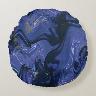 Modernes Marmormuster aus Marmor Rundes Kissen