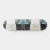 modernes Marmormuster Skateboard (Horizontal)