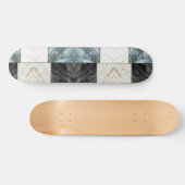 modernes Marmormuster Skateboard (Horizontal)