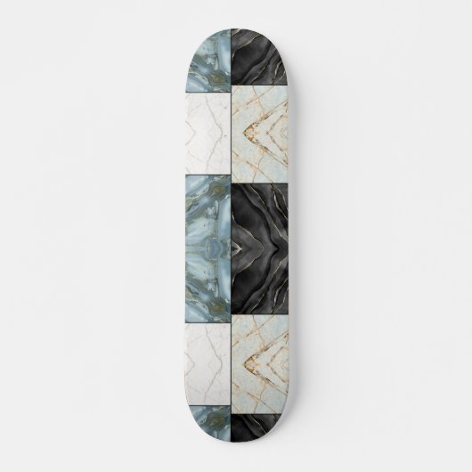 modernes Marmormuster Skateboard (Vorne)