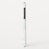 Modernes Marmormuster von Aqua Case-Mate iPhone Hülle (Hinten/Links)