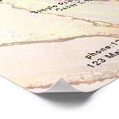 Modernes Marmorpreisliste-Poster Poster (Ecke)