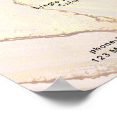 Modernes Marmorpreisliste-Poster Poster (Ecke)