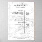 Modernes Marmorpreisliste-Poster Poster (Vorne)