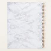 Modernes Marmorwasser goldenes Monogramm Letter E Planer (Rückseite)