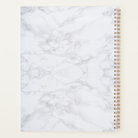 Modernes Marmorwasser goldenes Monogramm Letter E Planer (Rückseite)