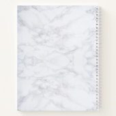 Modernes Marmorwasser goldenes Monogramm Letter M Notizblock (Rückseite)