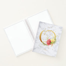 Modernes Marmorwasser goldenes Monogramm Letter O Notizblock