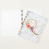 Modernes Marmorwasser goldenes Monogramm Letter Q Planer (Anzeige)