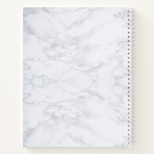 Modernes Marmorwasser goldenes Monogramm Letter X Notizblock (Rückseite)