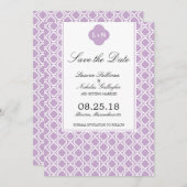 Modernes marokkanisches Muster Save the Date Einladung (Vorne/Hinten)