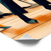 Modernes Martinis Tanzcocktail Party Mitte des Jah Poster (Ecke)