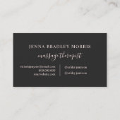 Modernes Massagetherapeut-Drehbuch rot Visitenkarte (Rückseite)