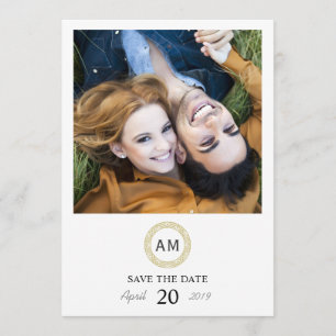 Modernes, maßgeschneidertes Foto für Hochzeiten sp Einladung