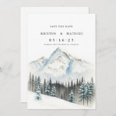 Modernes, maßgeschneidertes Gebirge Save The Date (Vorne/Hinten)