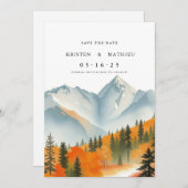 Modernes, maßgeschneidertes Gebirge Save The Date (Vorne/Hinten)