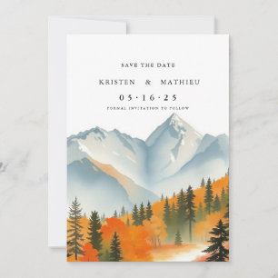 Modernes, maßgeschneidertes Gebirge Save The Date